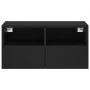Mueble de TV de pared madera de ingeniería negro 60x30x30 cm by , TV Furniture - Ref: Foro24-836856, Price: 44,13 €, Discount: %
