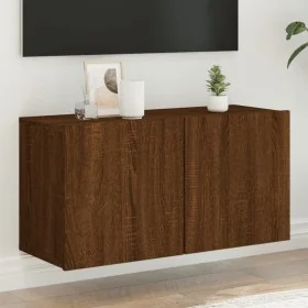 Mueble para TV de pared roble marrón 80x30x41 cm de , Muebles TV - Ref: Foro24-836964, Precio: 55,22 €, Descuento: %