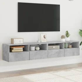 Muebles de pared para TV 2 uds madera gris hormigón 80x30x30 cm de , Muebles TV - Ref: Foro24-836875, Precio: 84,53 €, Descue...