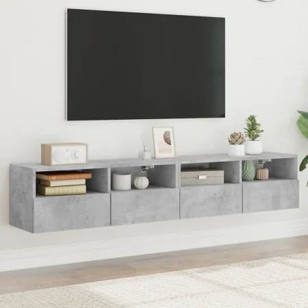 Muebles de pared para TV 2 uds madera gris hormigón 80x30x30 cm von , TV-Möbel - Ref: Foro24-836875, Preis: 84,49 €, Rabatt: %