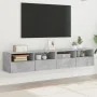 Muebles de pared para TV 2 uds madera gris hormigón 80x30x30 cm von , TV-Möbel - Ref: Foro24-836875, Preis: 84,49 €, Rabatt: %