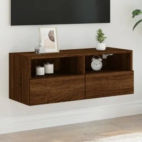 Mueble de pared TV madera ingeniería marrón roble 80x30x30 cm von , TV-Möbel - Ref: Foro24-836880, Preis: 46,52 €, Rabatt: %
