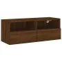 Mueble de pared TV madera ingeniería marrón roble 80x30x30 cm by , TV Furniture - Ref: Foro24-836880, Price: 46,46 €, Discoun...