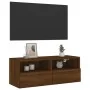 Mueble de pared TV madera ingeniería marrón roble 80x30x30 cm by , TV Furniture - Ref: Foro24-836880, Price: 46,46 €, Discoun...