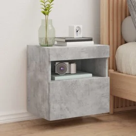 Muebles TV de pared luces LED 2 uds gris hormigón 40x30x40 cm by , TV Furniture - Ref: Foro24-837176, Price: 62,22 €, Discoun...