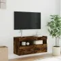Mueble de TV de pared con luces LED roble ahumado 80x30x40 cm von , TV-Möbel - Ref: Foro24-837205, Preis: 66,91 €, Rabatt: %