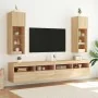 Muebles de TV con luces LED 2 uds roble Sonoma 30,5x30x90 cm de , Muebles TV - Ref: Foro24-837006, Precio: 114,18 €, Descuent...
