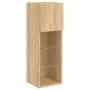 Muebles de TV con luces LED 2 uds roble Sonoma 30,5x30x90 cm de , Muebles TV - Ref: Foro24-837006, Precio: 114,18 €, Descuent...