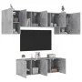 Muebles de TV de pared 6 pzas madera ingeniería gris hormigón von , TV-Möbel - Ref: Foro24-3216442, Preis: 196,14 €, Rabatt: %