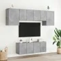 Muebles de TV de pared 6 pzas madera ingeniería gris hormigón von , TV-Möbel - Ref: Foro24-3216442, Preis: 196,14 €, Rabatt: %