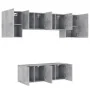 Muebles de TV de pared 6 pzas madera ingeniería gris hormigón von , TV-Möbel - Ref: Foro24-3216442, Preis: 196,14 €, Rabatt: %