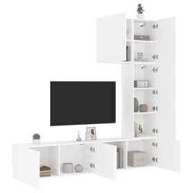 Muebles de TV de pared 5 piezas madera de ingeniería blanco by , TV Furniture - Ref: Foro24-3216482, Price: 271,25 €, Discoun...