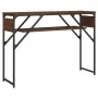 Mesa consola estante madera ingeniería marrón roble 105x30x75cm by , Side tables - Ref: Foro24-837796, Price: 46,45 €, Discou...