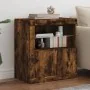 Aparador con luces LED roble ahumado 60,5x37x67 cm by , Sideboards - Ref: Foro24-836620, Price: 86,26 €, Discount: %