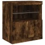 Aparador con luces LED roble ahumado 60x37x67 cm by , Sideboards - Ref: Foro24-836655, Price: 61,59 €, Discount: %