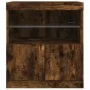 Aparador con luces LED roble ahumado 60x37x67 cm by , Sideboards - Ref: Foro24-836655, Price: 61,59 €, Discount: %