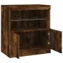 Aparador con luces LED roble ahumado 60x37x67 cm by , Sideboards - Ref: Foro24-836655, Price: 61,59 €, Discount: %