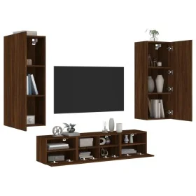 Muebles de TV de pared 5 pzas madera de ingeniería marrón roble von , TV-Möbel - Ref: Foro24-3216545, Preis: 193,32 €, Rabatt: %