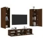 Muebles de TV de pared 5 pzas madera de ingeniería marrón roble von , TV-Möbel - Ref: Foro24-3216545, Preis: 193,32 €, Rabatt: %