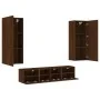 Muebles de TV de pared 5 pzas madera de ingeniería marrón roble von , TV-Möbel - Ref: Foro24-3216545, Preis: 193,32 €, Rabatt: %