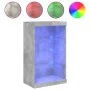 Aparador con luces LED gris hormigón 60,5x37x100 cm de , Aparadores - Ref: Foro24-836710, Precio: 64,77 €, Descuento: %