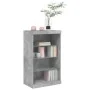 Aparador con luces LED gris hormigón 60,5x37x100 cm de , Aparadores - Ref: Foro24-836710, Precio: 64,77 €, Descuento: %
