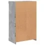 Aparador con luces LED gris hormigón 60,5x37x100 cm de , Aparadores - Ref: Foro24-836710, Precio: 64,77 €, Descuento: %