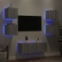 Muebles TV pared con LED 6 pzas madera ingeniería gris Sonoma von , TV-Möbel - Ref: Foro24-3216816, Preis: 179,14 €, Rabatt: %