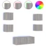 Muebles TV pared con LED 6 pzas madera ingeniería gris Sonoma von , TV-Möbel - Ref: Foro24-3216816, Preis: 179,14 €, Rabatt: %