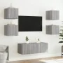 Muebles TV pared con LED 6 pzas madera ingeniería gris Sonoma von , TV-Möbel - Ref: Foro24-3216816, Preis: 179,14 €, Rabatt: %