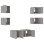 Muebles TV pared con LED 6 pzas madera ingeniería gris Sonoma von , TV-Möbel - Ref: Foro24-3216816, Preis: 179,14 €, Rabatt: %