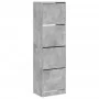 Mueble zapatero 4 cajones abatibles gris hormigón 60x42x204 cm von , Schuhregale und Schuhorganisatoren - Ref: Foro24-3214395...