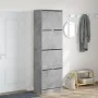 Mueble zapatero 4 cajones abatibles gris hormigón 60x42x204 cm von , Schuhregale und Schuhorganisatoren - Ref: Foro24-3214395...