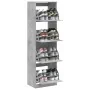 Mueble zapatero 4 cajones abatibles gris hormigón 60x42x204 cm von , Schuhregale und Schuhorganisatoren - Ref: Foro24-3214395...