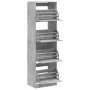 Mueble zapatero 4 cajones abatibles gris hormigón 60x42x204 cm von , Schuhregale und Schuhorganisatoren - Ref: Foro24-3214395...