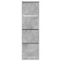 Mueble zapatero 4 cajones abatibles gris hormigón 60x42x204 cm von , Schuhregale und Schuhorganisatoren - Ref: Foro24-3214395...