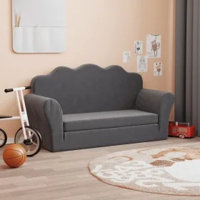 Sofá cama de niños 2 plazas felpa suave gris antracita von , Baby- und Kleinkindmöbel - Ref: Foro24-357060, Preis: 71,72 €, R...