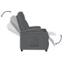 Sillón reclinable de cuero sintético gris antracita de , Sillones - Ref: Foro24-348416, Precio: 195,96 €, Descuento: %