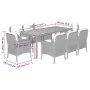 Set de comedor de jardín 9 pzas y cojines ratán sintético negro de , Conjuntos de jardín - Ref: Foro24-3211865, Precio: 958,6...