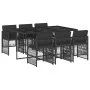 Set de comedor de jardín 7 pzas y cojines ratán sintético negro de , Conjuntos de jardín - Ref: Foro24-3210907, Precio: 459,3...