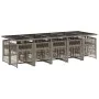 Set de comedor de jardín 11 pzas y cojines ratán sintético gris by , Garden sets - Ref: Foro24-3210932, Price: 834,16 €, Disc...