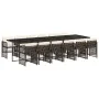 Set muebles de jardín 13 pzas y cojines ratán sintético marrón de , Conjuntos de jardín - Ref: Foro24-3210945, Precio: 966,68...