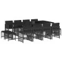 Set comedor de jardín con cojines 13 pzas ratán sintético negro de , Conjuntos de jardín - Ref: Foro24-3210979, Precio: 760,7...