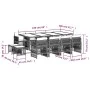 Set comedor de jardín con cojines 13 pzas ratán sintético negro de , Conjuntos de jardín - Ref: Foro24-3210979, Precio: 760,7...