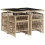 Set comedor de jardín 9 pzas con cojines ratán sintético beige von , Gartensets - Ref: Foro24-3210958, Preis: 404,38 €, Rabat...
