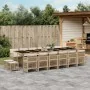 Set comedor de jardín 17 pzas con cojines ratán sintético beige by , Garden sets - Ref: Foro24-3211006, Price: 1,00 €, Discou...