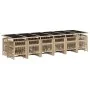 Set comedor de jardín 17 pzas con cojines ratán sintético beige by , Garden sets - Ref: Foro24-3211006, Price: 1,00 €, Discou...