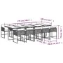 Set de comedor de jardín 11 pzas y cojines ratán sintético gris von , Gartensets - Ref: Foro24-3211298, Preis: 874,35 €, Raba...