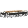 Set de muebles jardín 17 pzas con cojines ratán sintético negro de , Conjuntos de jardín - Ref: Foro24-3211611, Precio: 1,00 ...