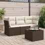 Set de sofás de jardín 4 pzas y cojines ratán sintético marrón von , Gartensets - Ref: Foro24-3249062, Preis: 266,83 €, Rabat...